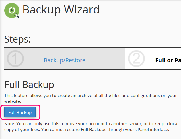 آموزش بکاپ سی پنل cpanel backup