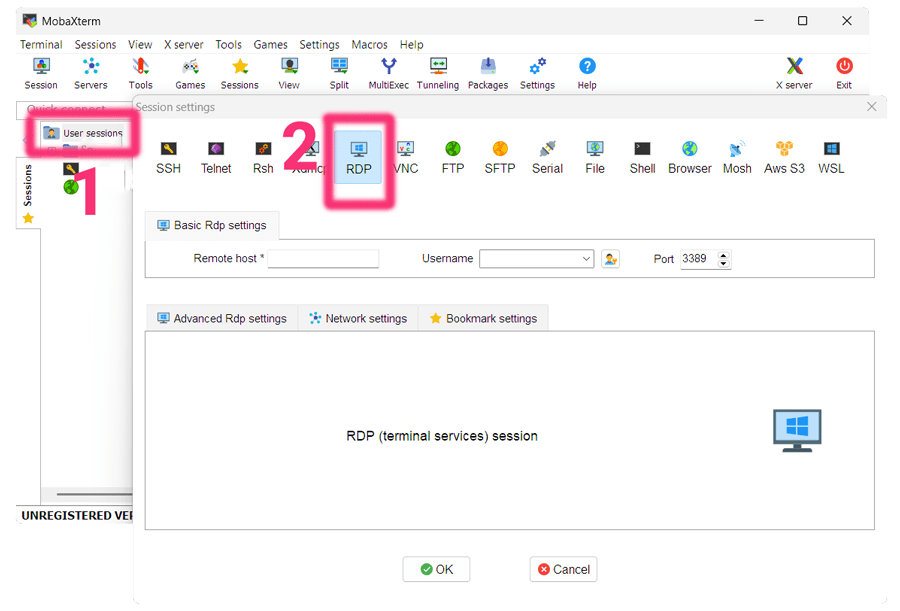 اتصال به ریموت دسکتاپ با mobaxterm