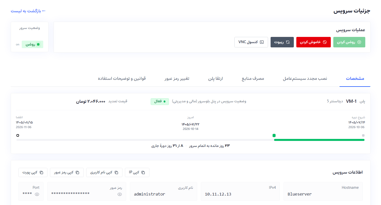 پنل مدیریت دیتاسنتر Digital Realty سوئیس